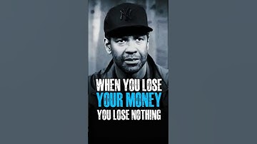 Lose Money, You Lose Nothing 💸 | Denzel Washington Motivation 💫 #motivation #shorts #quotes