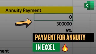 How to Calculate an Annuity Payment in Excel | PMT Formula