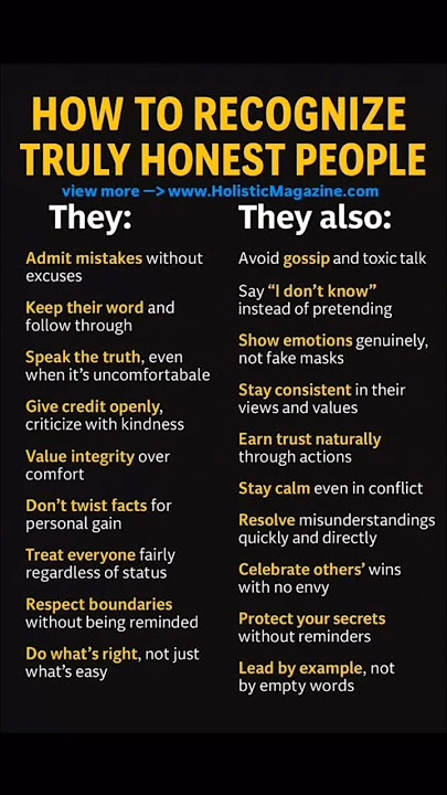 Habits That Separate Honest People from the Rest'