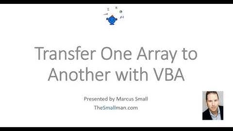 Transfer Data Between Arrays