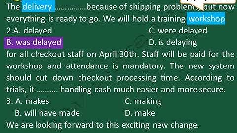 Luyện thi Toeic Developing Unit 4