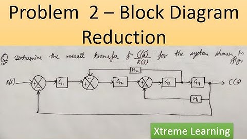 Problem 2 on Block Diagram Reduction | How to find transfer function of a system | Xtreme learning