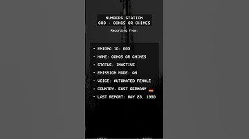 NUMBERS STATION: G03 - GONGS OR CHIMES #shortwave #shortwaveinvestigations #numbersstations