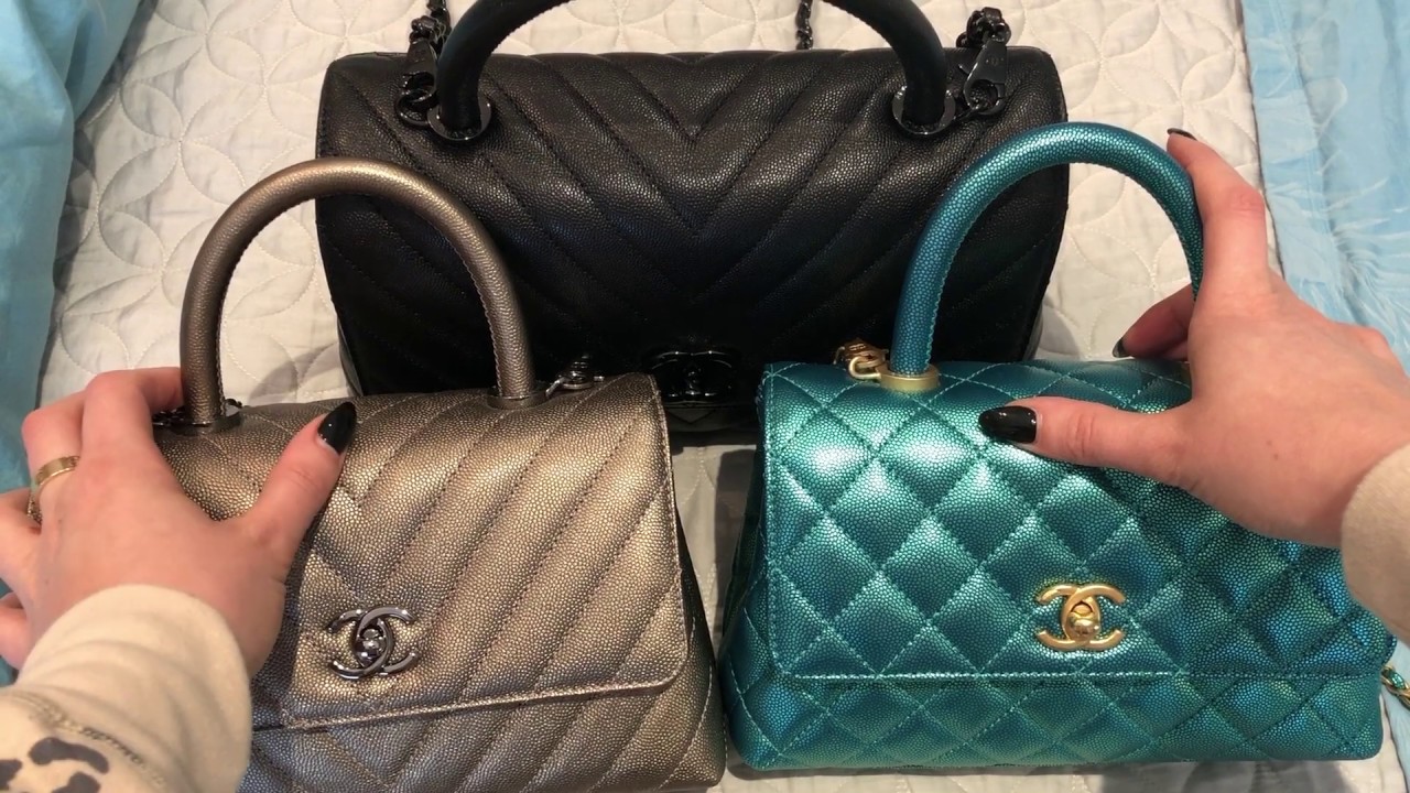 Chanel Coco Handle Mini vs Small Comparison, What Fits Inside