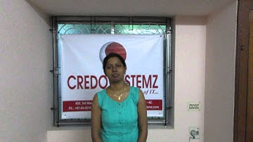 CREDO SYSTEMZ - TABLEAU TRAINING - ANEESA BANU -  Video Review & Feedback