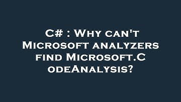 C# : Why can