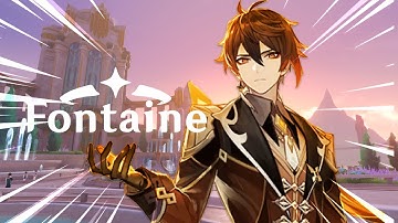 Character Demo - Zhongli: The Listener but in Fontaine | Genshin Impact