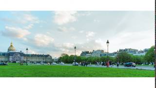 Paris Invalides Eiffel Tower Sunset Timelapse (TT008)