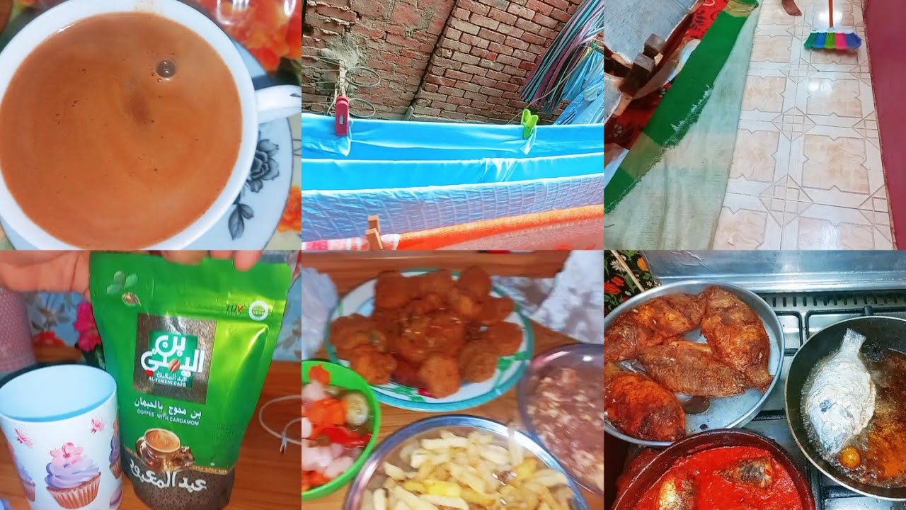 روتين يومي فطار وغدا احلي طاجن سمك صعيدي 🐟 وكلمتين من القلب ربنا اعلم بالنوايا😔