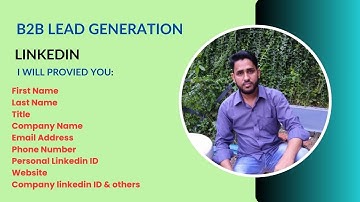 B2B lead generation I LinkedIn data entry