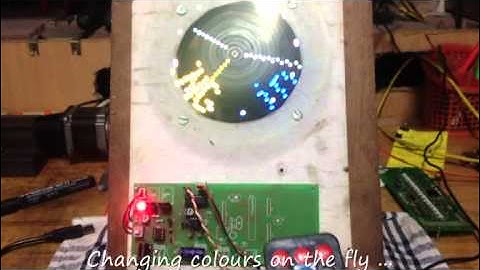 Scrolling Text on Arduino based DIY Persistence of Vision Display