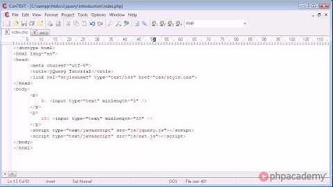 jQuery Tutorial - 87 - Minimum text field length