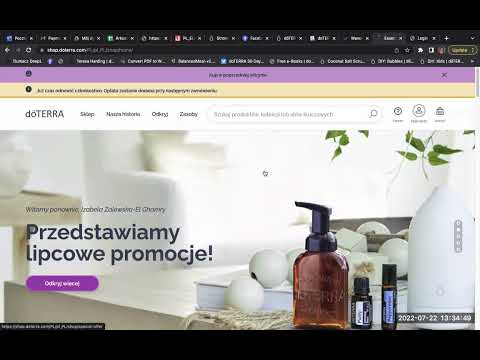 Proces logowania na konto doTERRA