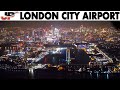 Stunnight Night Views Piloting Fokker 50 into London City Airport