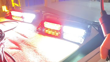 Strobe Mini light bar 12-30V Red and white 16 patterns