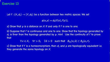 M2201 - Metric Topology - Exercises of Chapter 2 - Part 2