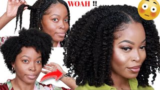 ?OMG‼️ ALL SCALP! FAKE IT TIL YOU MAKE ITNatural Hair Wig NO GLUE NO Gel NO Lace Type 4 Natural