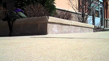 frontside boardslide on a ledge