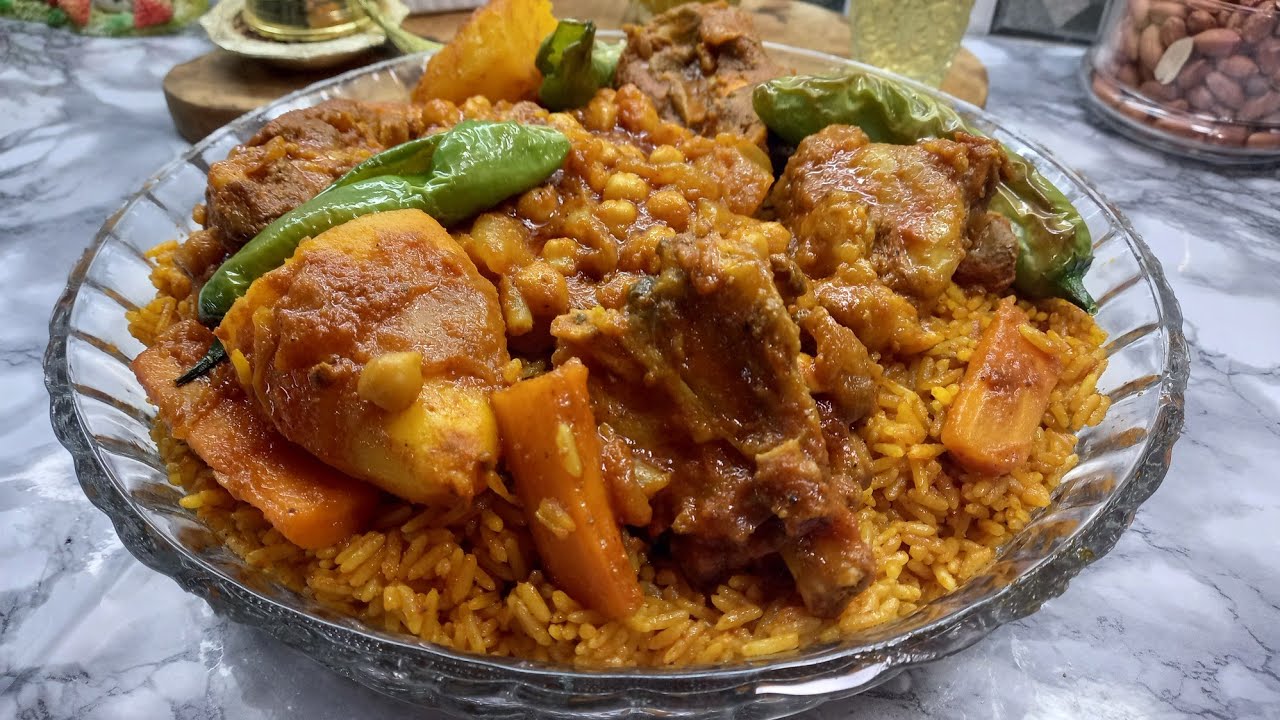 جمعة مباركة روز احمر تونسي بالعلوش مع كل أسرار نجاح الوصفة ايجي كل كعبة وحدها 🇹🇳