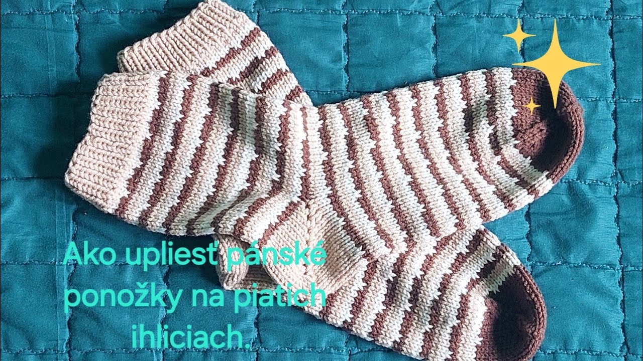 859. Ako upliesť ponožky na piatich ihliciach.  Krok za krokom.