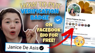 HOW TO PUT VERIFICATION CHECK BADGE ON FACEBOOK BIO FOR FREE!