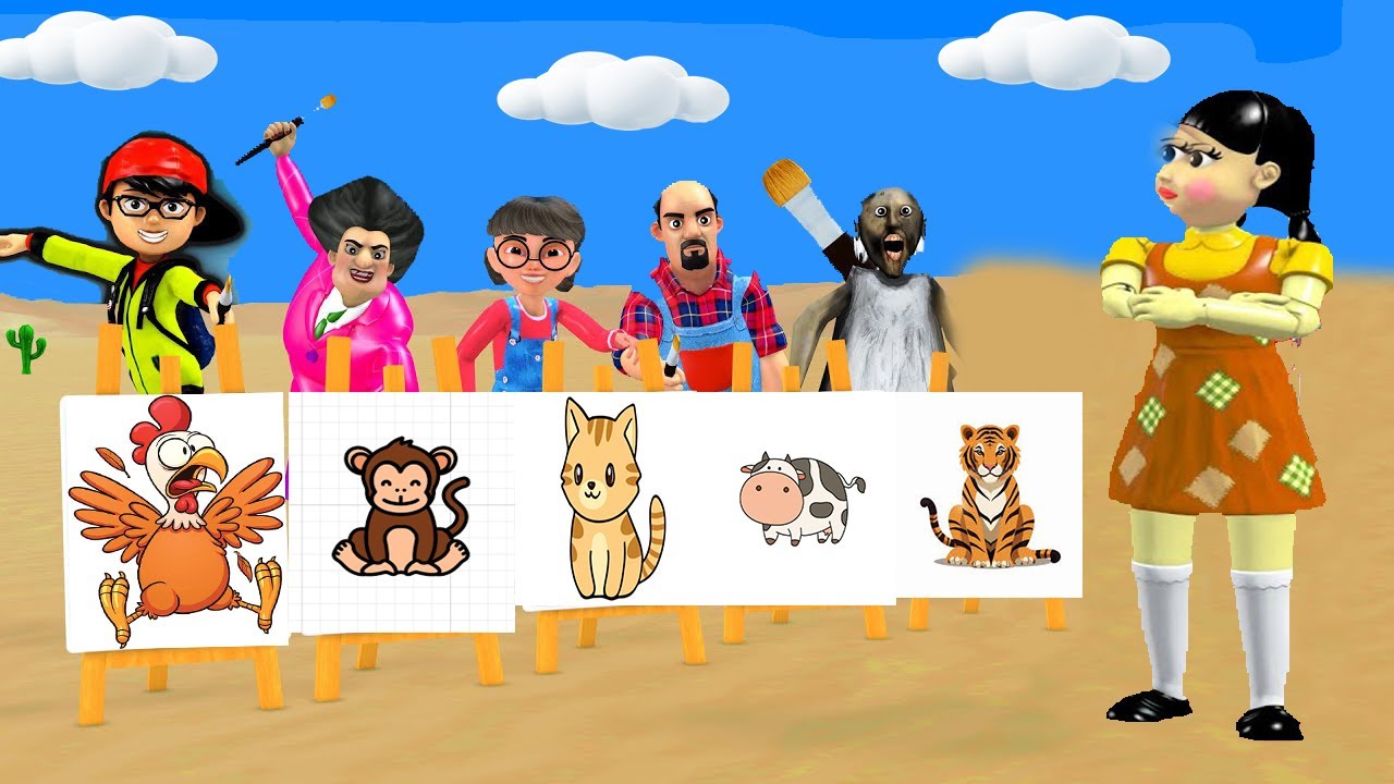 Scary Teacher 3D vs Squid Game Cutting High Max Wooden vs Hammer and Syringe 5 Times Challenge