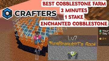 Cobblestone Farm CraftersMC SkyBlock - 2 Minutes 1 Stake Enchanted Cobblestone (tutorial)