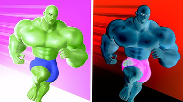 Muscle Rush🏃 vs Reverse gameplay  Colour Run walkthrough , iOS Android New Update ( part : 1602 )