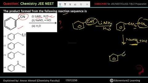 The product formed from the following reaction sequence is