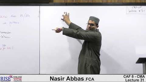 Lecture-31 #CAF8 Cost and Management Accounting By Sir Nasir Abbas #Riselecture #ICAP #CA #cma #icap