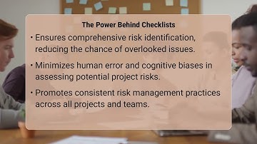 What Are The Benefits Of Risk Checklists In Projects?