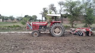 18 thali disk or mf 385 tractor k sath moinji super 515 ki tayari  in punjab pakistan