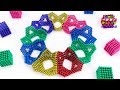 Магнитные Шарики для детей | Учим цвета и Лепим Корону из 1000 Магнитных Шариков