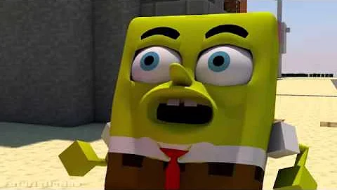 SPONGEBOB IS IN MINECRAFT!   3D Animation