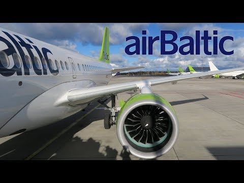 Airbus A220 (Bombardier CS300) | airBaltic | Rīga uz Barselonu