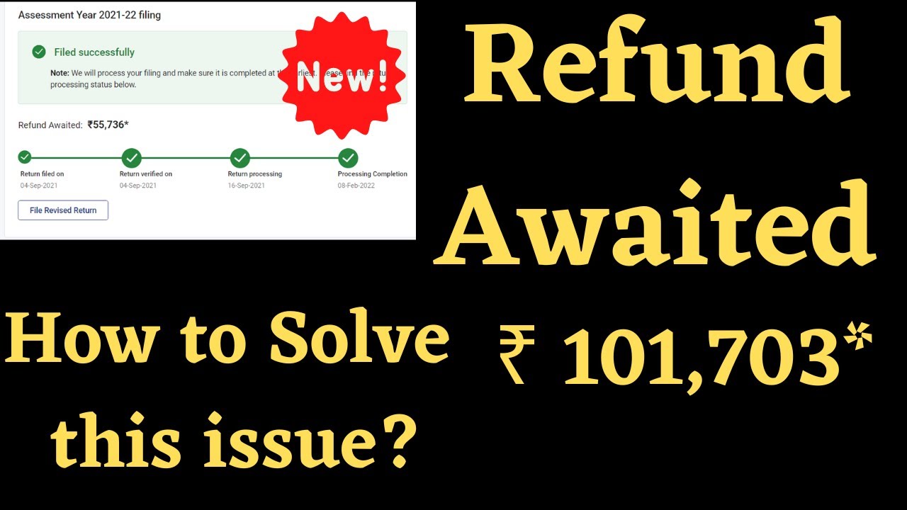 Income Tax Refund Awaited Meaning Solve The Issue Of Refund Awaited 