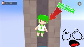 MINI WORLD : thử thách nhảy skill hai bờ tường thẳng 100 block