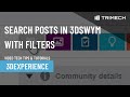 Search posts in 3dswym using filters on the 3dexperience platform