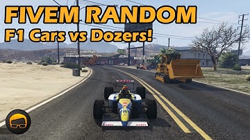 F1 Cars vs Dozers! - GTA FiveM Random More №35