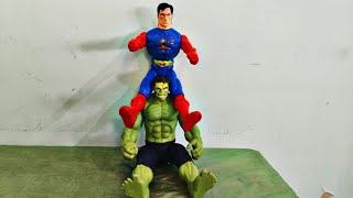 Hulk And Superman Are Falling Into Clean Water 🌊|| Toys With Reem