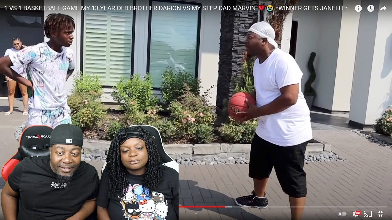 Баскетбольная игра «Семья Принс» 1 на 1. Мой 13-летний брат Дарион против моего отчима Марвина 💔😭