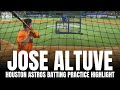 Jose altuve batting practice highlight from hitters eye view  houston astros on fanatics view