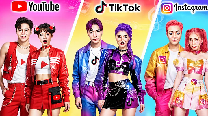 KPop Demon Hunters: Huntrix vs Saja Boys! Social Media Couple Fashion Show Glow Up