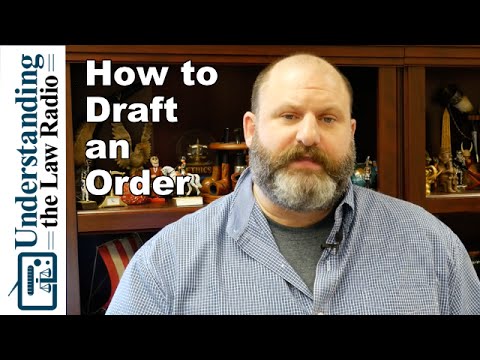 Video: How To Draw Up A Court Order