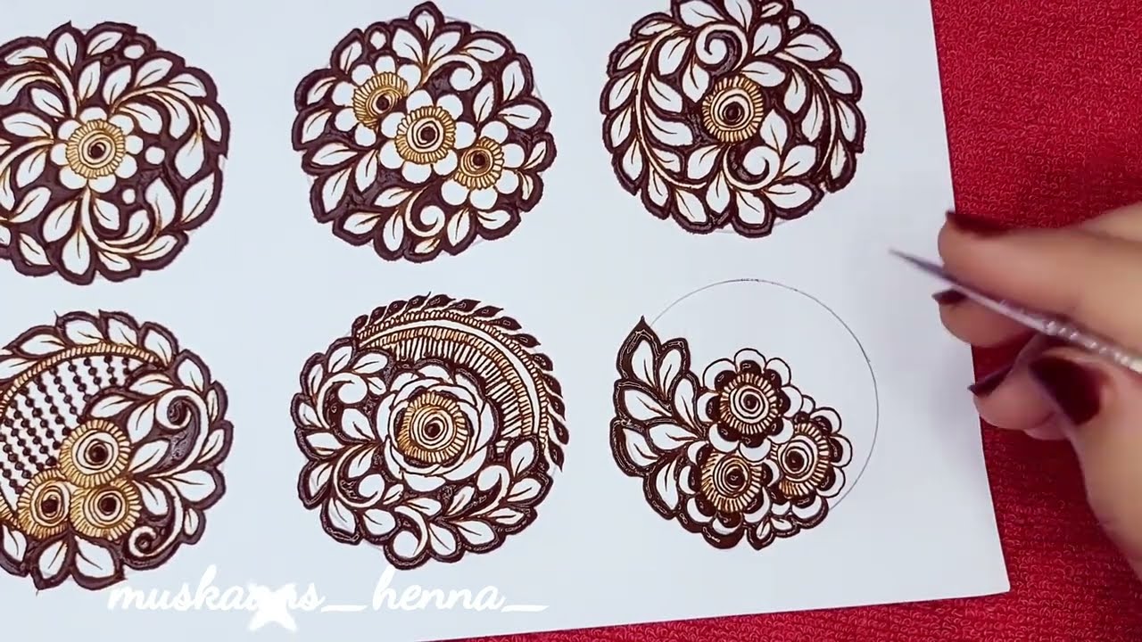 how to:types of henna mandala ||reverse design || reverse mandala || cut work mandala design 