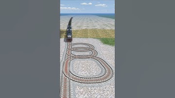 Risky Diamond Crossing Rear Drive! Extreme Precision 😳 BeamNG Indian Train simulator #shorts