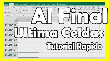 Como llegar al final de Excel a la ultima celda de una columna en Excel