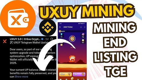 Uxuy Mining new update uxuy wallet mining end uxuy Mining listing Tge Price prediction binance list