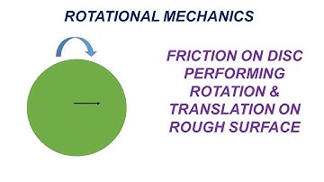Rotational Mechanics | Pathfinder Solutions | Friction on Disc Performing Rotation & Translation