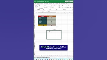 👌MS Excel Trick to Quickly Move Data Anywhere using Drag and Drop  #shorst | Ethica